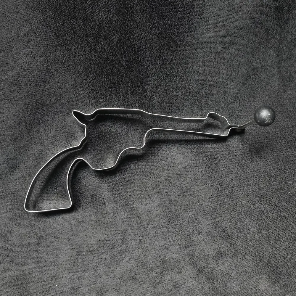 Stainless Steel Revolver Pancake Egg Fryer Mold Cookie Cutter Baking Wild Cowboy